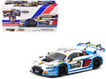 Audi R8 LMS GT3 evo II #30 James Yu "Uno Racing Team" "Macau GT Cup - FIA GT World Cup" (2024) with Plastic Transporter Packaging and Collectible Tarmac Cards "Hobby64" Series 1/64 Diecast Model Car by Tarmac Works  free shipping USA