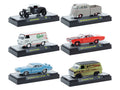 "Auto Meets" Set of 6 Cars IN DISPLAY CASES Release 91 Limited Edition 1/64 Diecast Model Cars by M2 Machines  free shipping USA