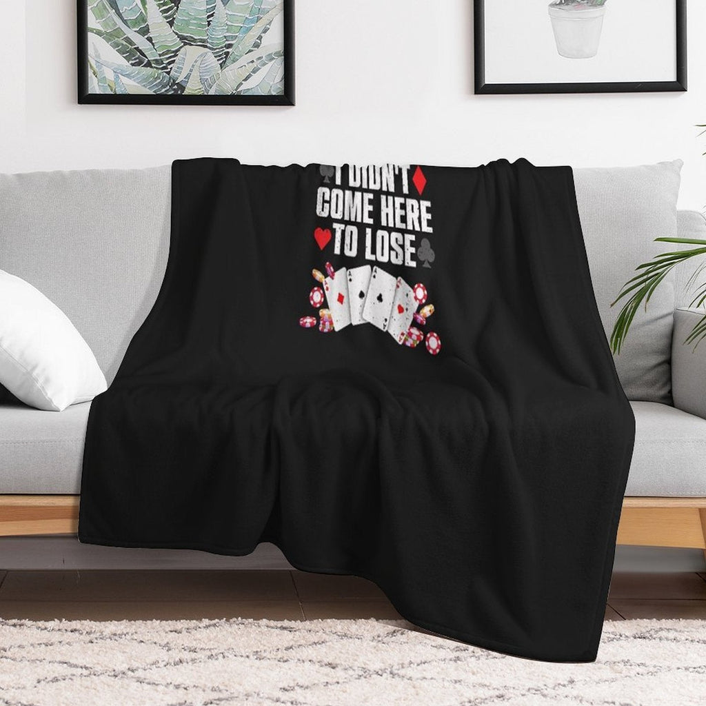 Cool Poker Player Art For Men Women Casino Lover Gamblers Throw Blanket