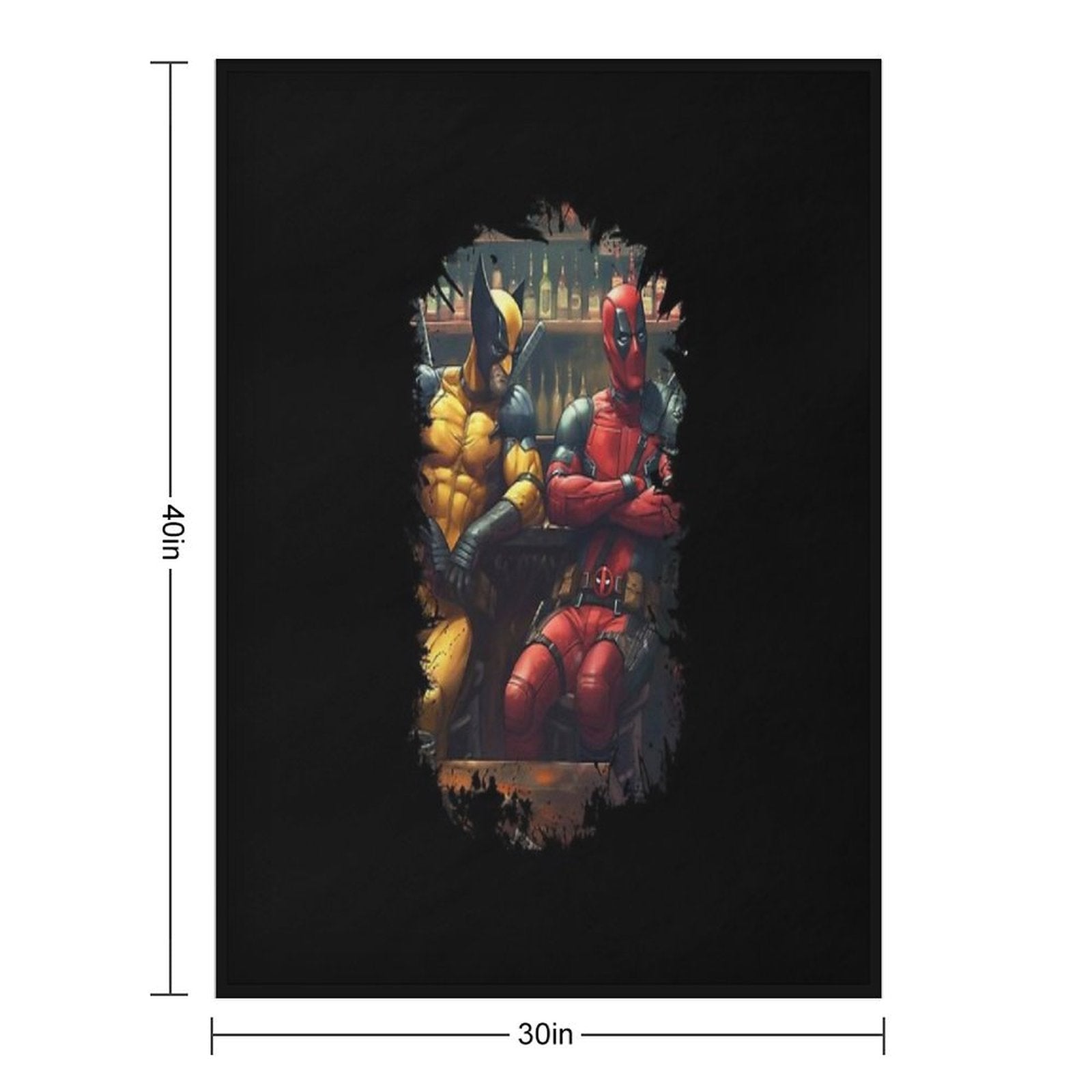 Two Superheroes Drinking in A Bar Throw Blanket