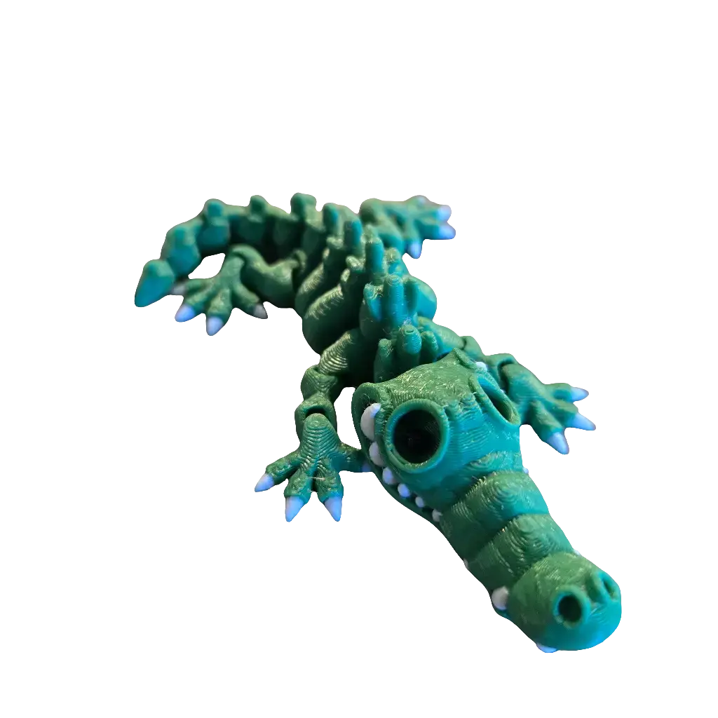 Skeleton Croc Keychain