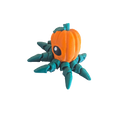 Pumpkin Octo Keychain