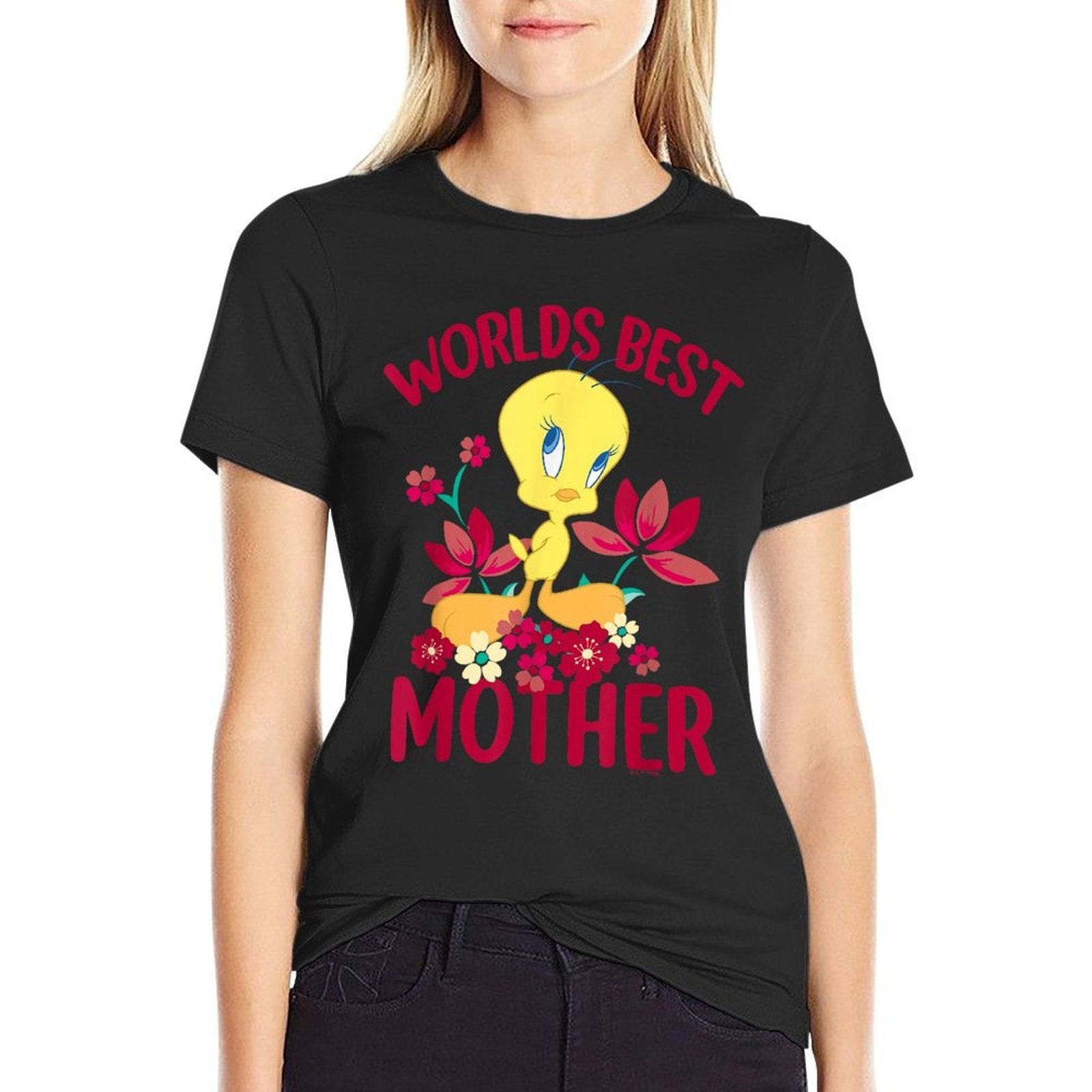 Looney Tunes Mother's Day Tweety Worlds Best Mom T-Shirt