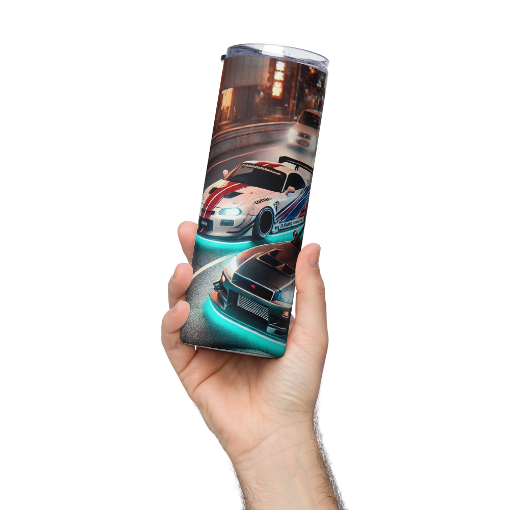 Racing Cars Metal Tumbler