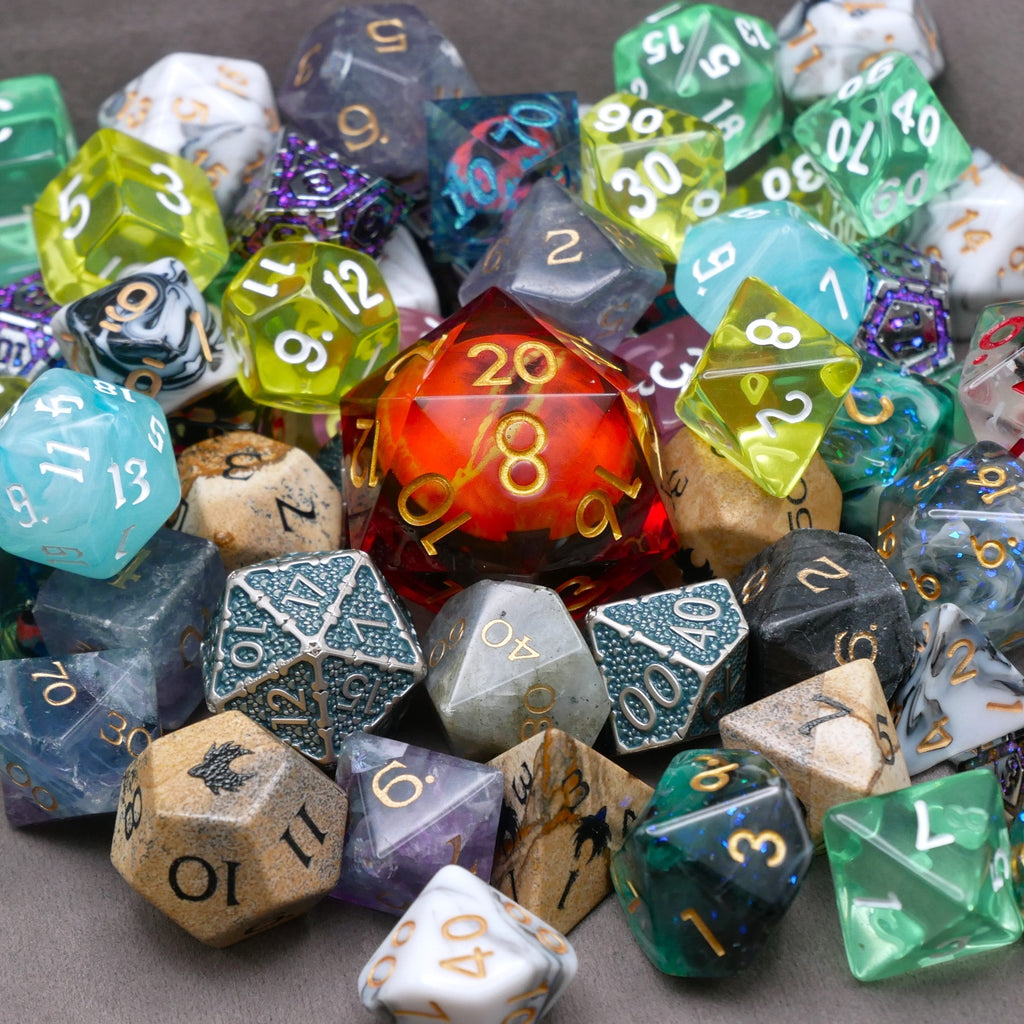 Mystery Liquid Bundle - 9 Dice Sets + 1 RPG Accessory