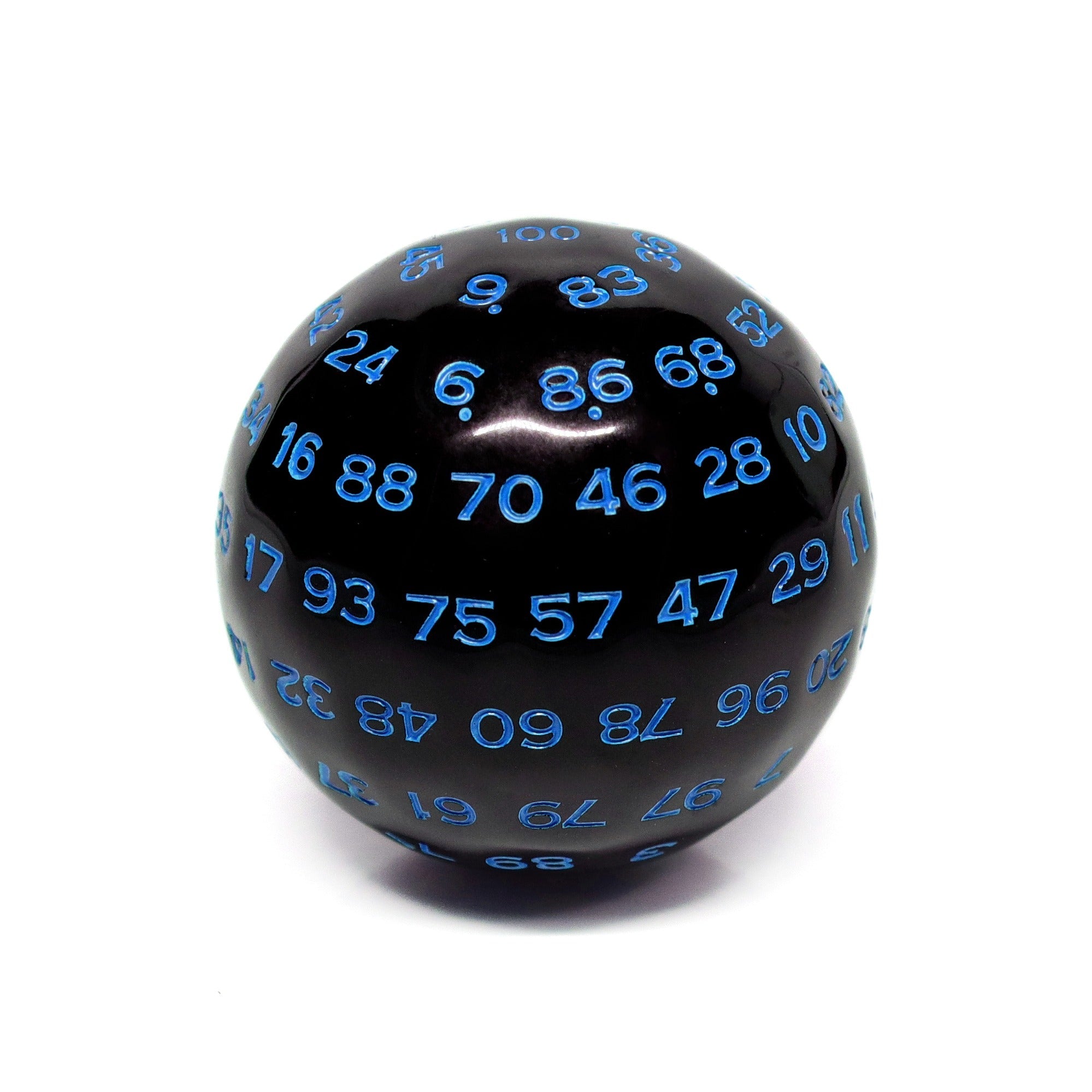 D100-Black Opaque w/Blue Numbers
