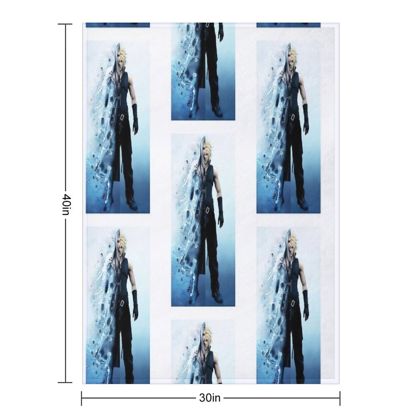 Final Fantasy VII - Sephiroth And Cloud Throw Blanket