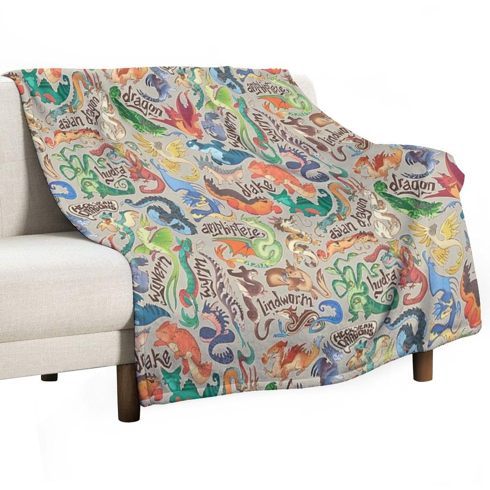 Mini Dragon Compendium Throw Blanket