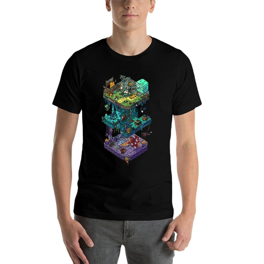 Dungeons And Isometric Dragons  Summer-ready Fabric T-Shirt