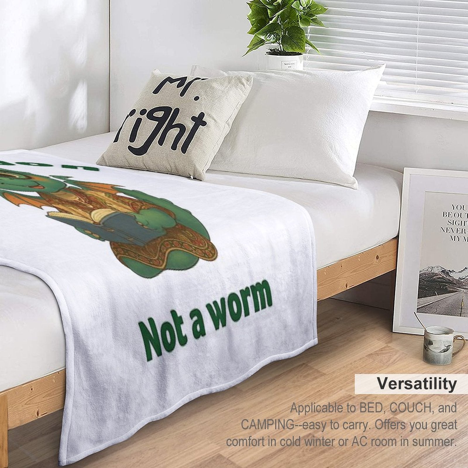 I'm A Book Dragon, Not A Worm Generic Throw Blanket