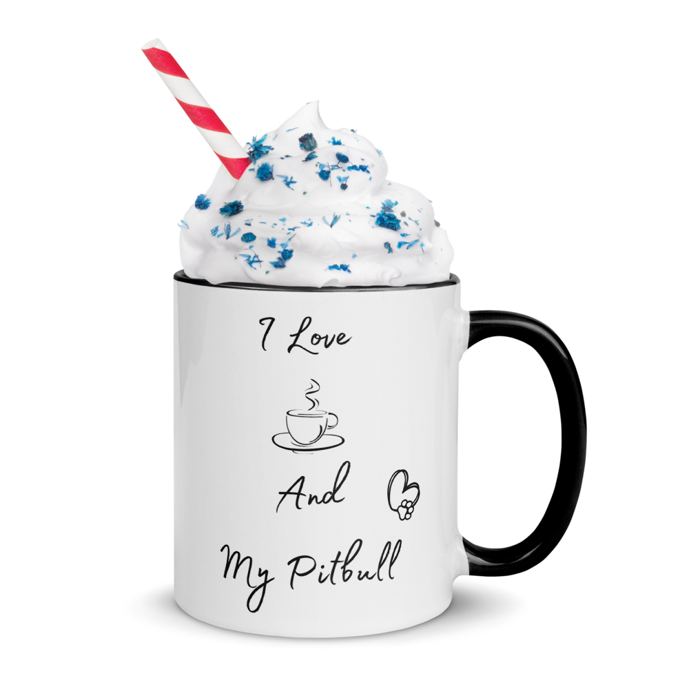 Loves Pitbull & Coffee - Colored Mug