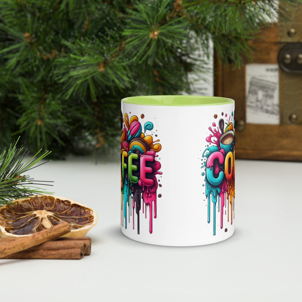 Coffee (Dripping Colors) - Colored Mug