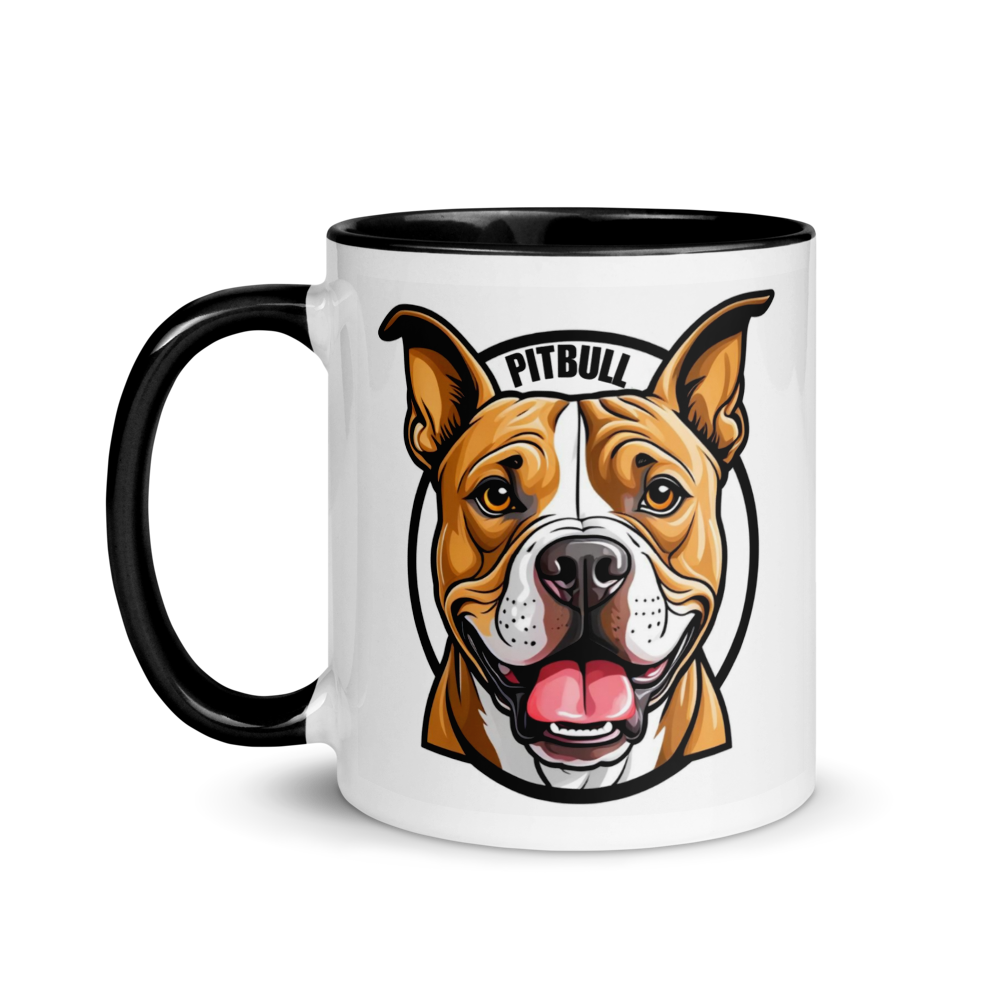 Loves Pitbull & Coffee - Colored Mug