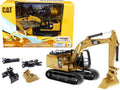 CAT Caterpillar 320F L Hydraulic Tracked Excavator with 5 Work Tools "Play & Collect!" 1/64 Diecast Model by Diecast Masters  free shipping USA