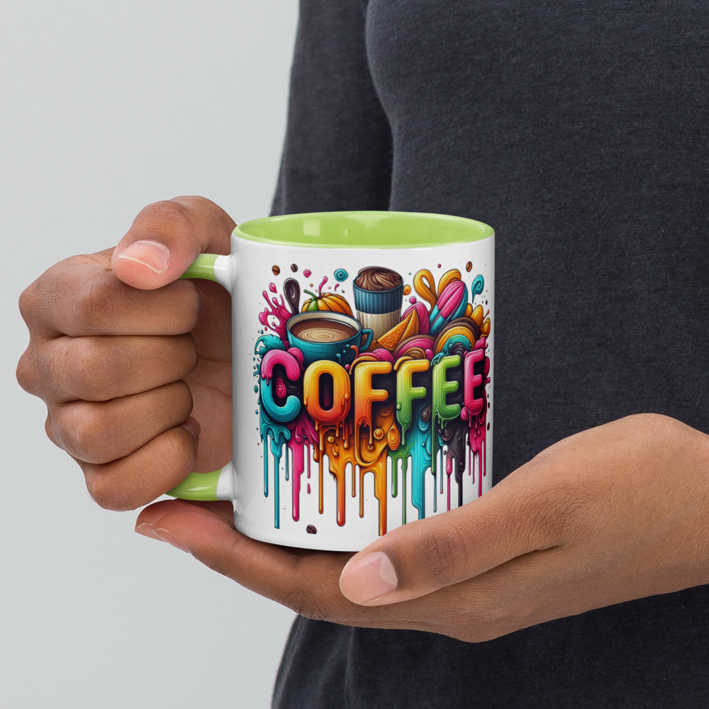 Coffee (Dripping Colors) - Colored Mug