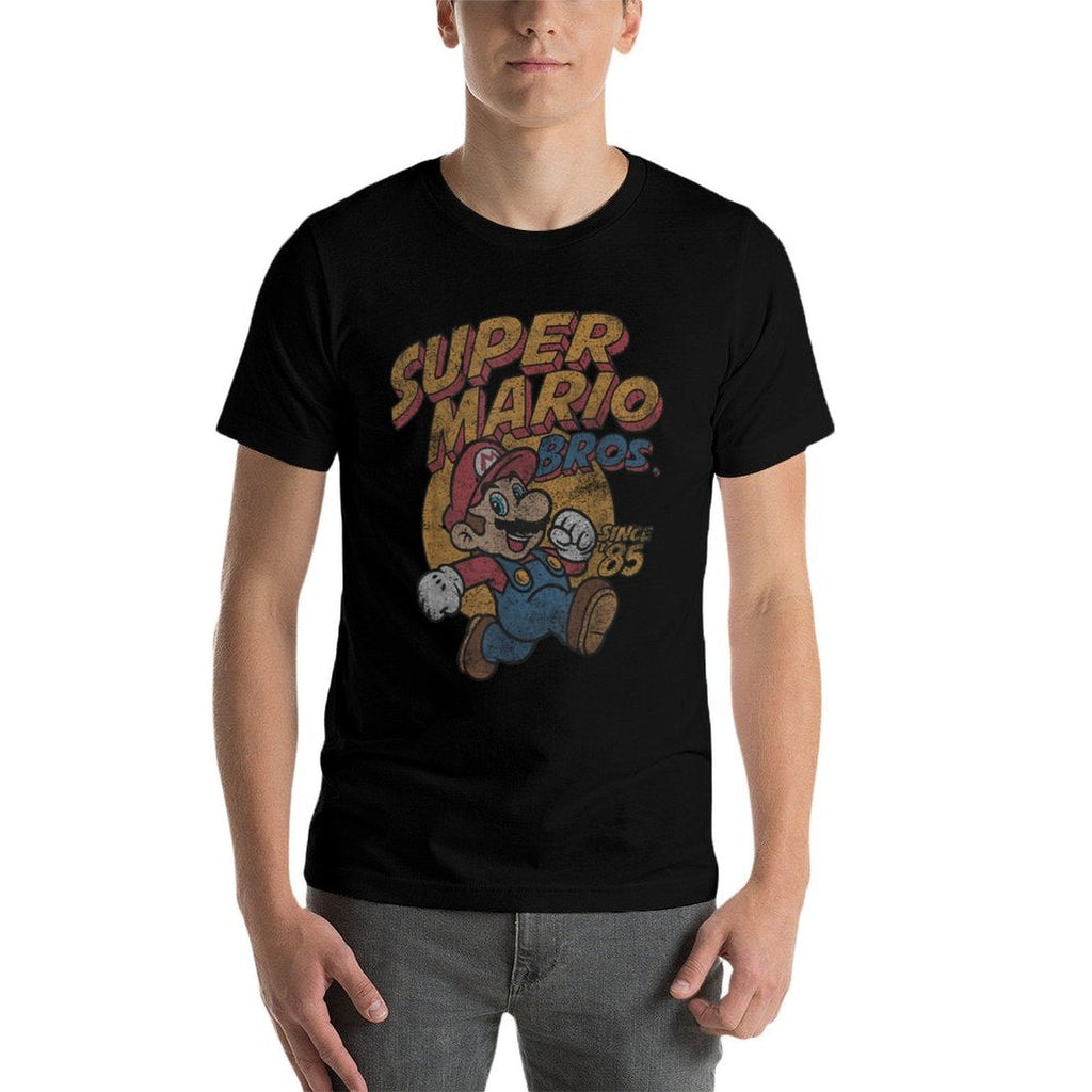 Super Mario Bros. Since '85 Vintage Poster  Heathered Texture T-Shirt