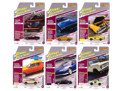 "Classic Gold Collection" 2025 Release 1 Set B of 6 Cars 1/64 Diecast Model Cars by Johnny Lightning  free shipping USA