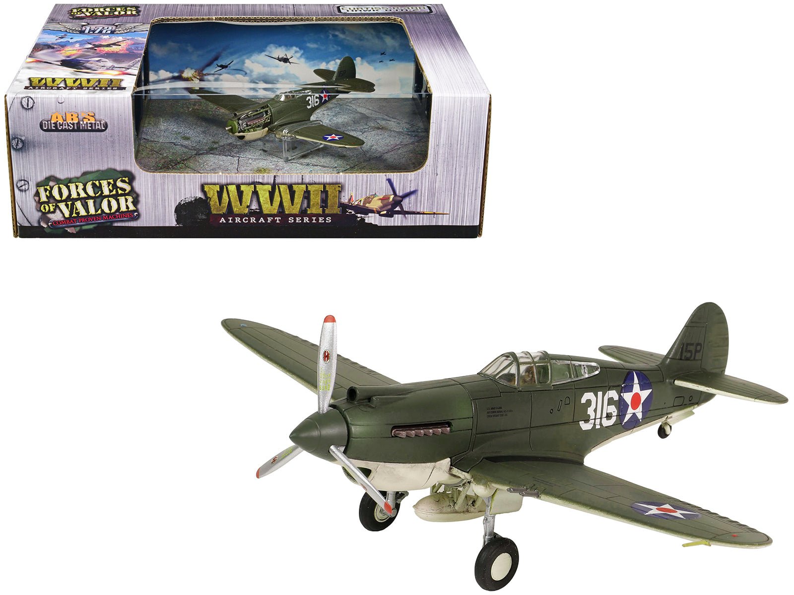 Curtiss P-40B HAWK 81A-2 (P-8127) Aircraft Fighter "47th Pursuit Squadron (15th Pursuit Group) Serial : 316/15P Hawaiian Islands Pearl Habor" (7 December 1941) "WW2 Aircrafts Series" 1/72 Diecast Model by Forces of Valor  free shipping USA