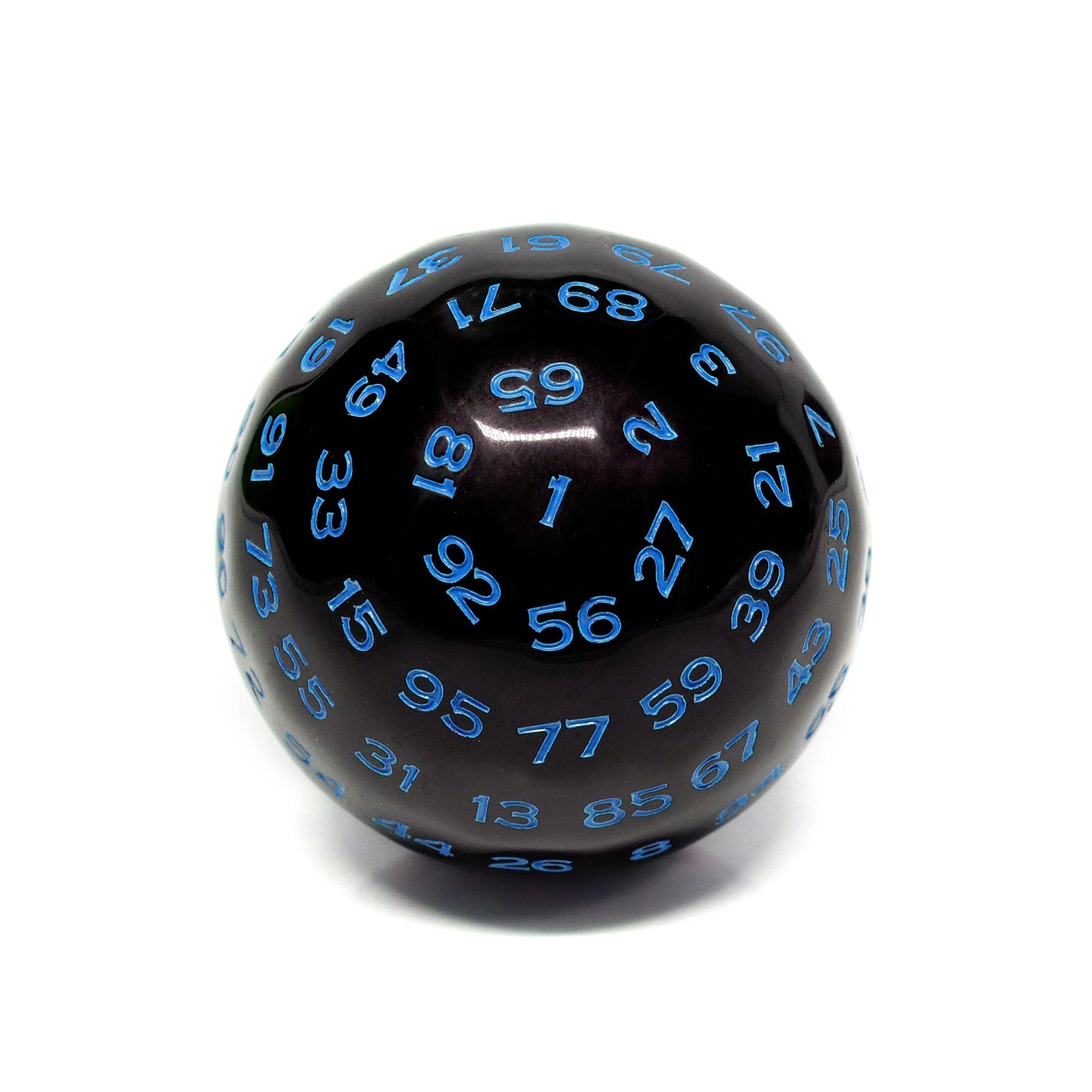 D100-Black Opaque w/Blue Numbers