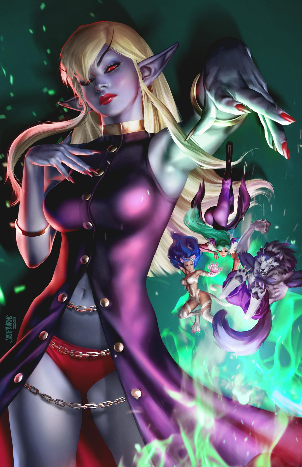 DARKSTALKERS: JEDAH #1 (JOSH BURNS EXCLUSIVE VIRGIN VARIANT A & B SET)(2024)