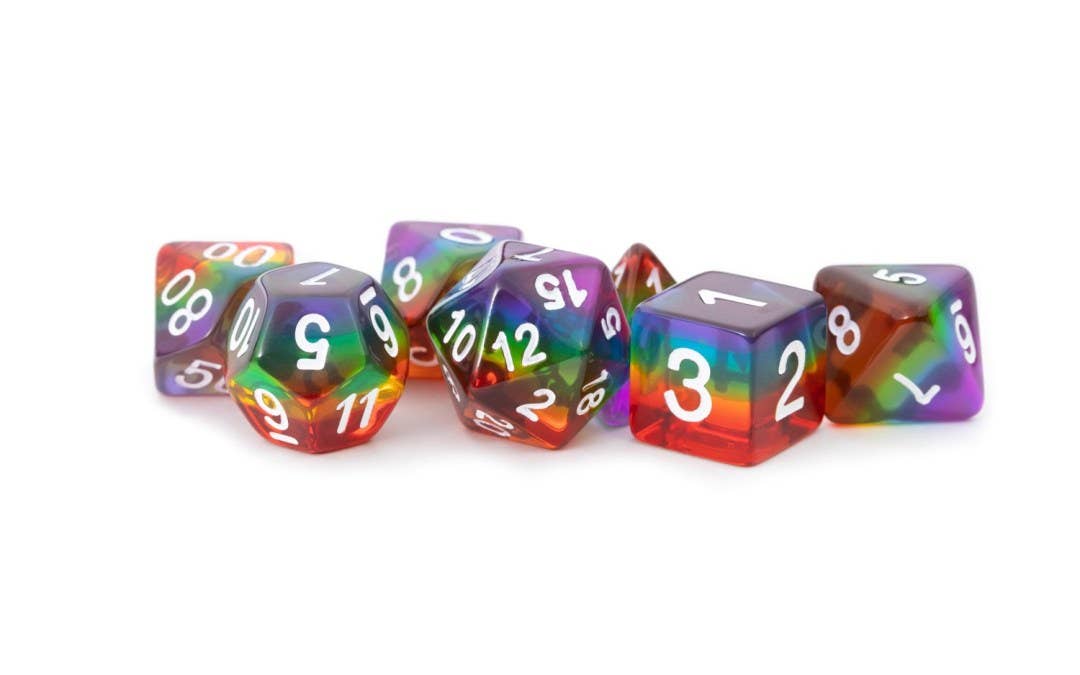 16mm Resin Polyhedral Set Colorful Set Assortment