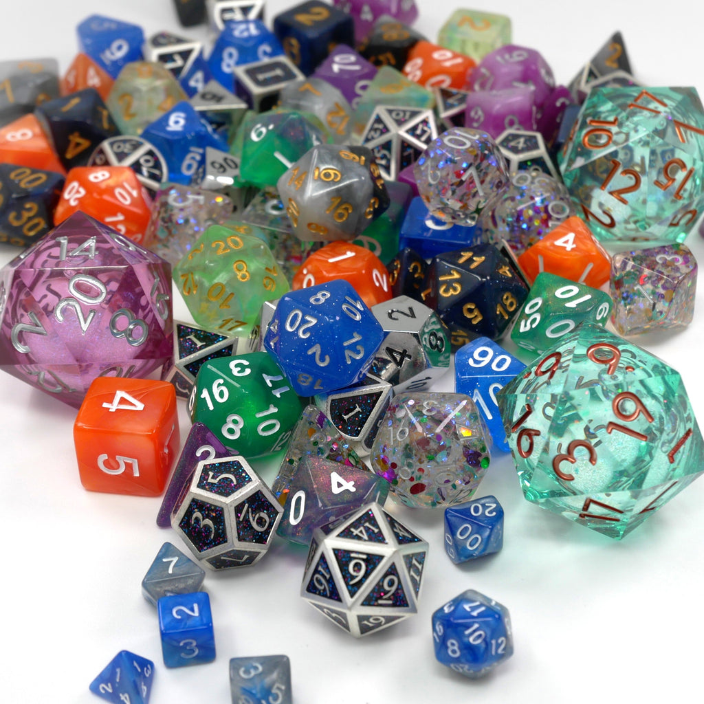 Mystery Liquid Bundle - 9 Dice Sets + 1 RPG Accessory