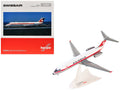 Douglas DC-9-30F Commercial Aircraft "Swissair" (HB-IFW) White with Red Stripes 1/200 Diecast Model Airplane by Herpa  free shipping USA