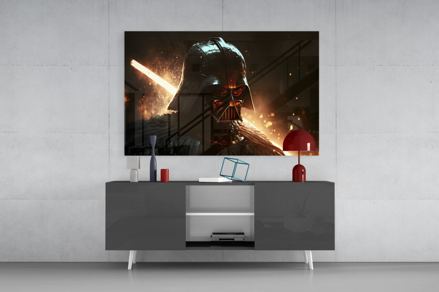 Darth Vader Glass Wall Art  || Designers Collection
