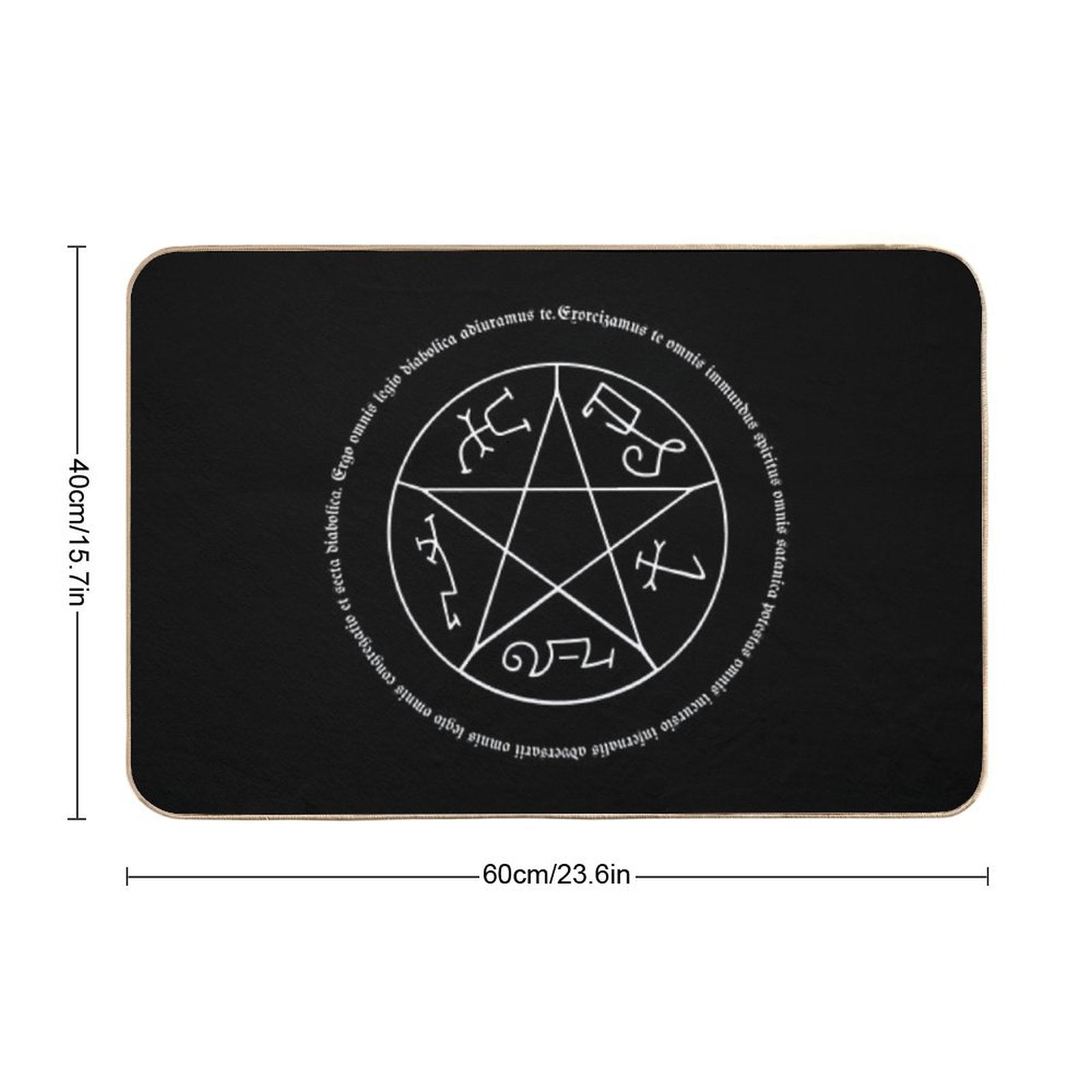 Devil's Trap with Exorcism Scripture Supernatural Quote Bath Mat