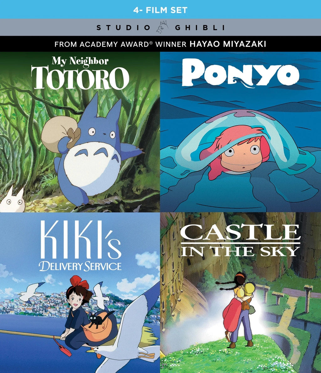 Limited Edition 4-Movie Studio Ghibli Collection: My Neighbor Totoro - Ponyo - Kiki's Delivery Service - Castle In The Sky (Blu-ray + DVD)