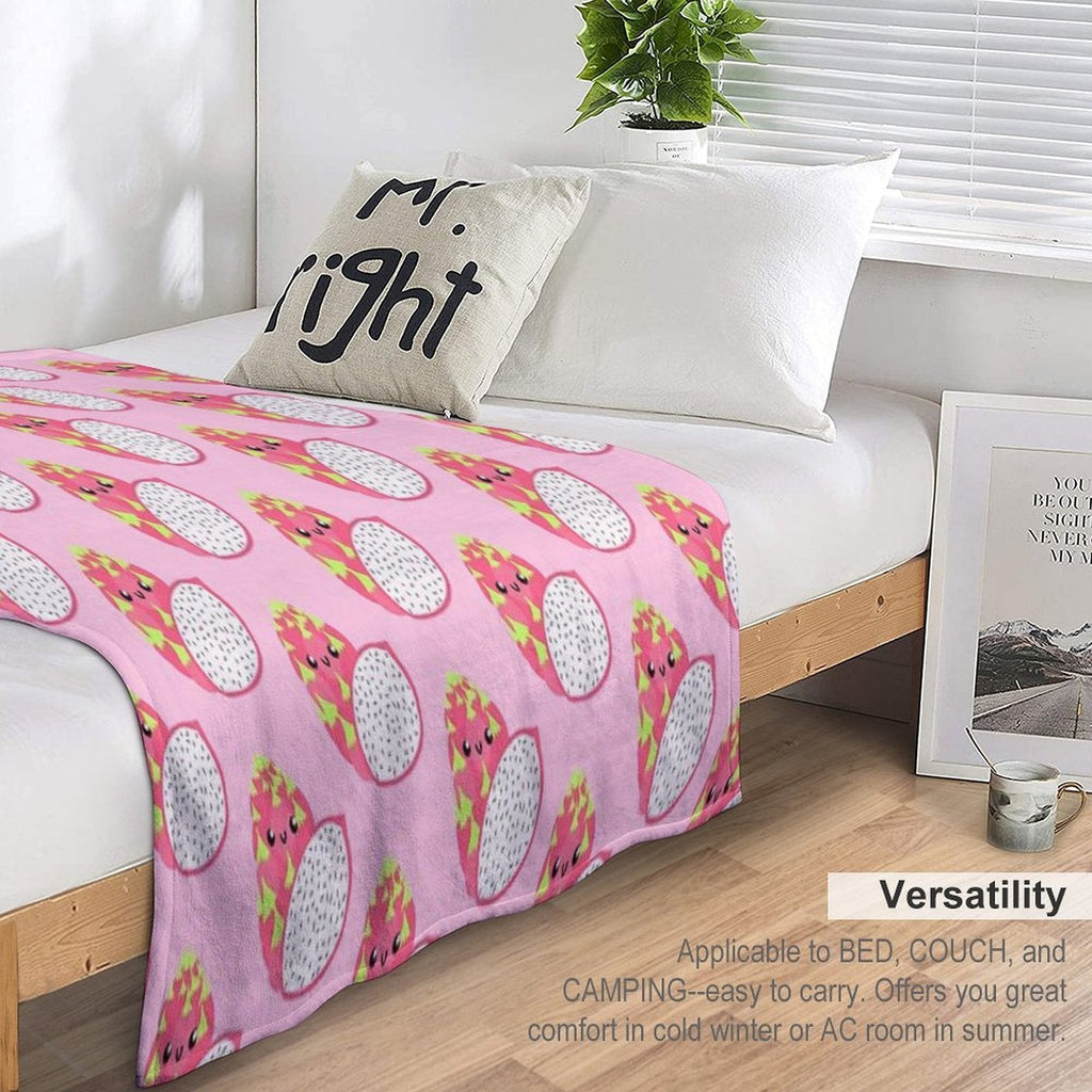 Happy Dragon Fruit Throw Blanket