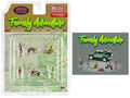 "Family Adventure" 6 piece Diecast Figure Set (4 Figures 1 Dog 1 Tricycle) Limited Edition to 3600 pieces Worldwide 1/64 Scale Models by American Diorama  free shipping USA