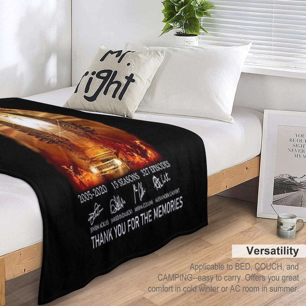 Supernatural Thank You For The Memories Throw Blanket