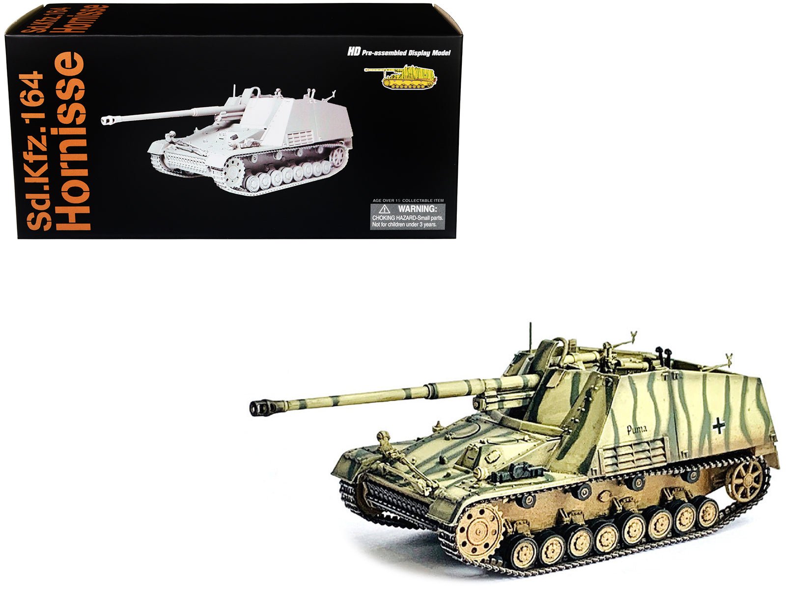 German Sd.Kfz.164 Hornisse "Nashorn" Armored Vehicle "Puma German Army" "NEO Dragon Armor" Series 1/72 Plastic Model by Dragon Models  free shipping USA