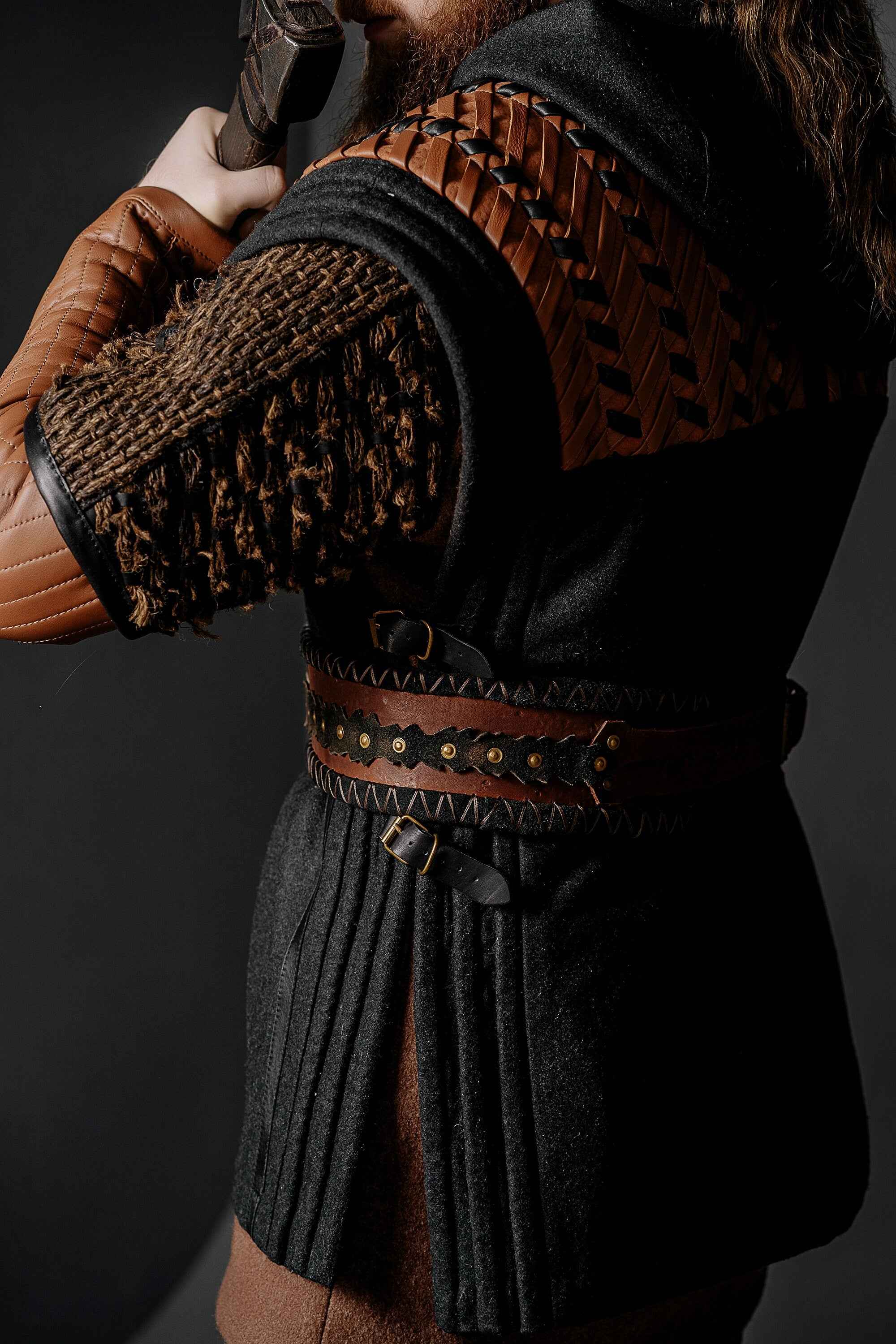 Ubbe leather wide belt