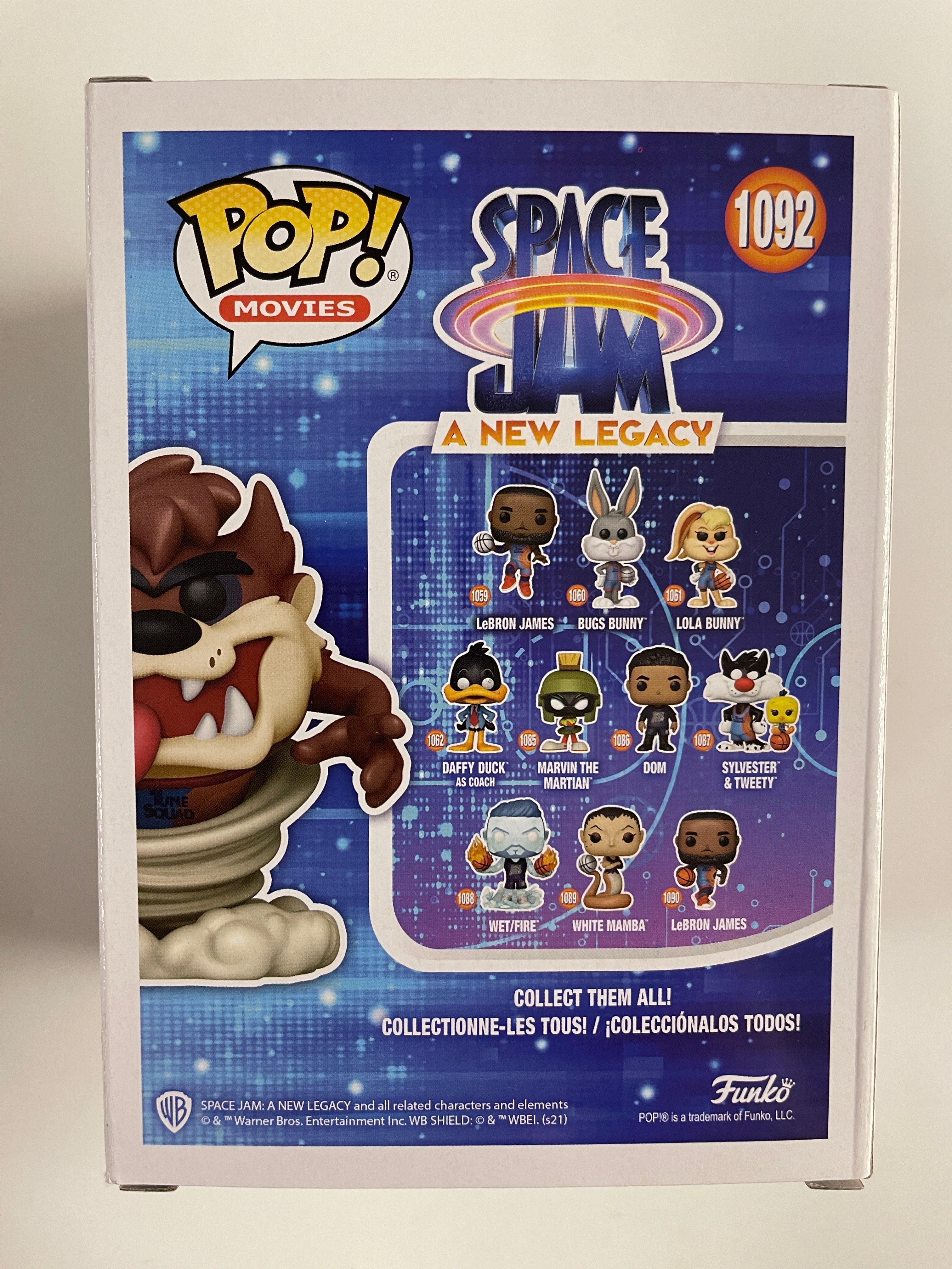 Funko Pop! Movies Flocked Taz #1092 Space Jam A New Legacy Walmart Exclusive