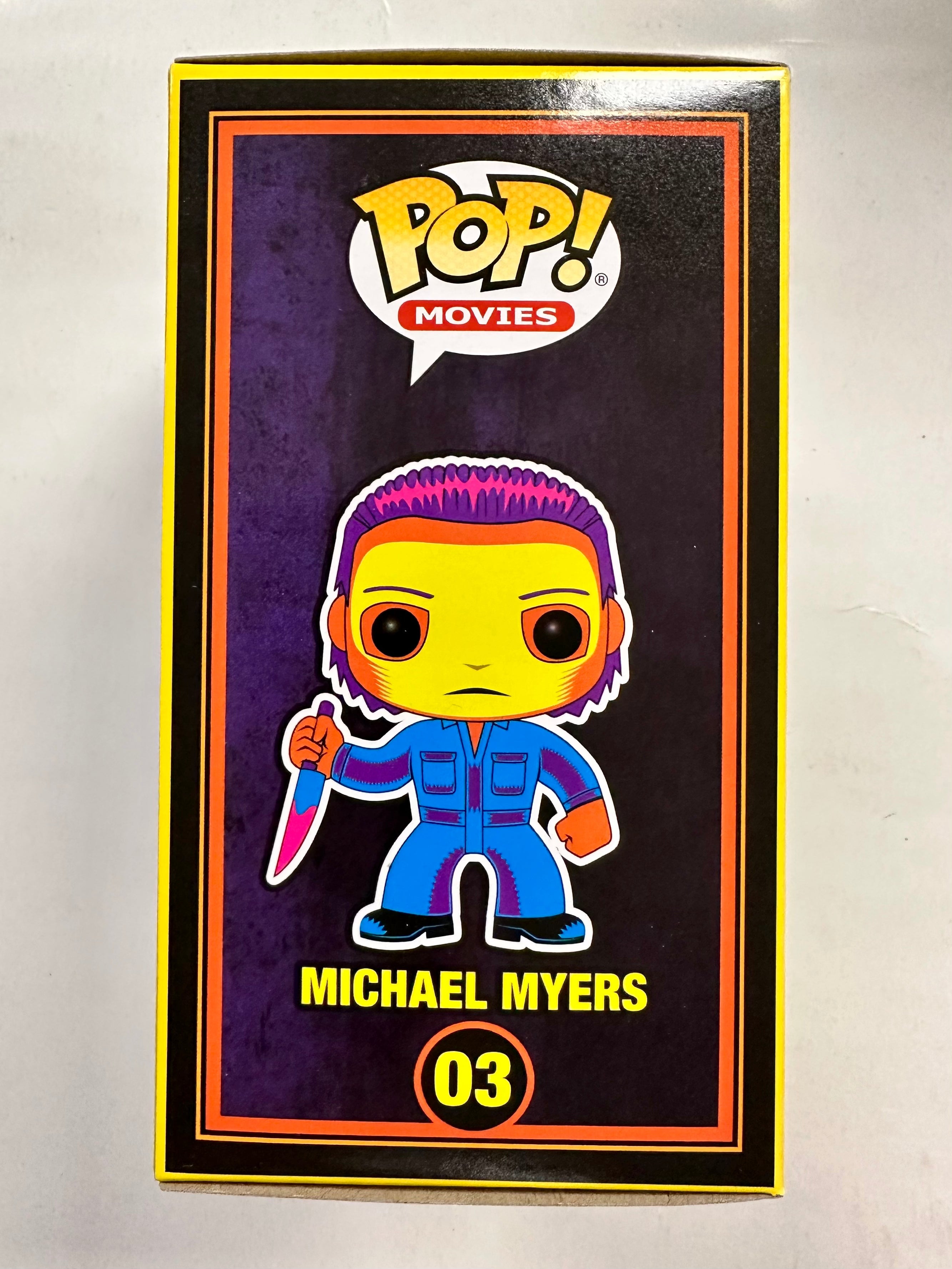 Funko Pop! Movies Blacklight Michael Myers With Knife #03 Halloween EE Exclusive