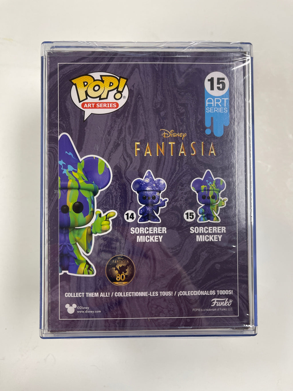 Funko Pop! Disney Sorcerer Mickey #15 Art Series Fantasia 80th Anniversary W/ Hard Protector