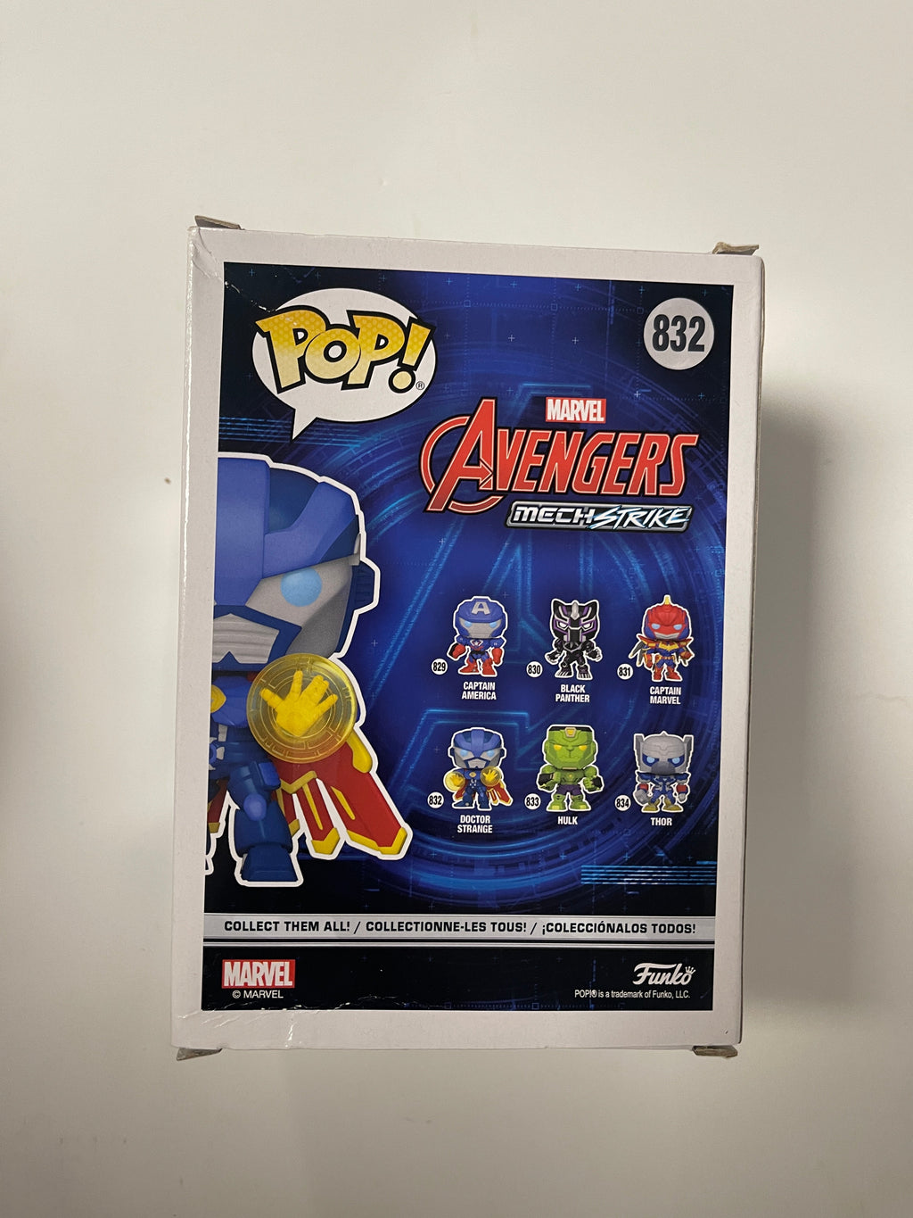 Funko Pop! Marvel Doctor Strange #832 Avengers MechStrike 2021 Box Dmg