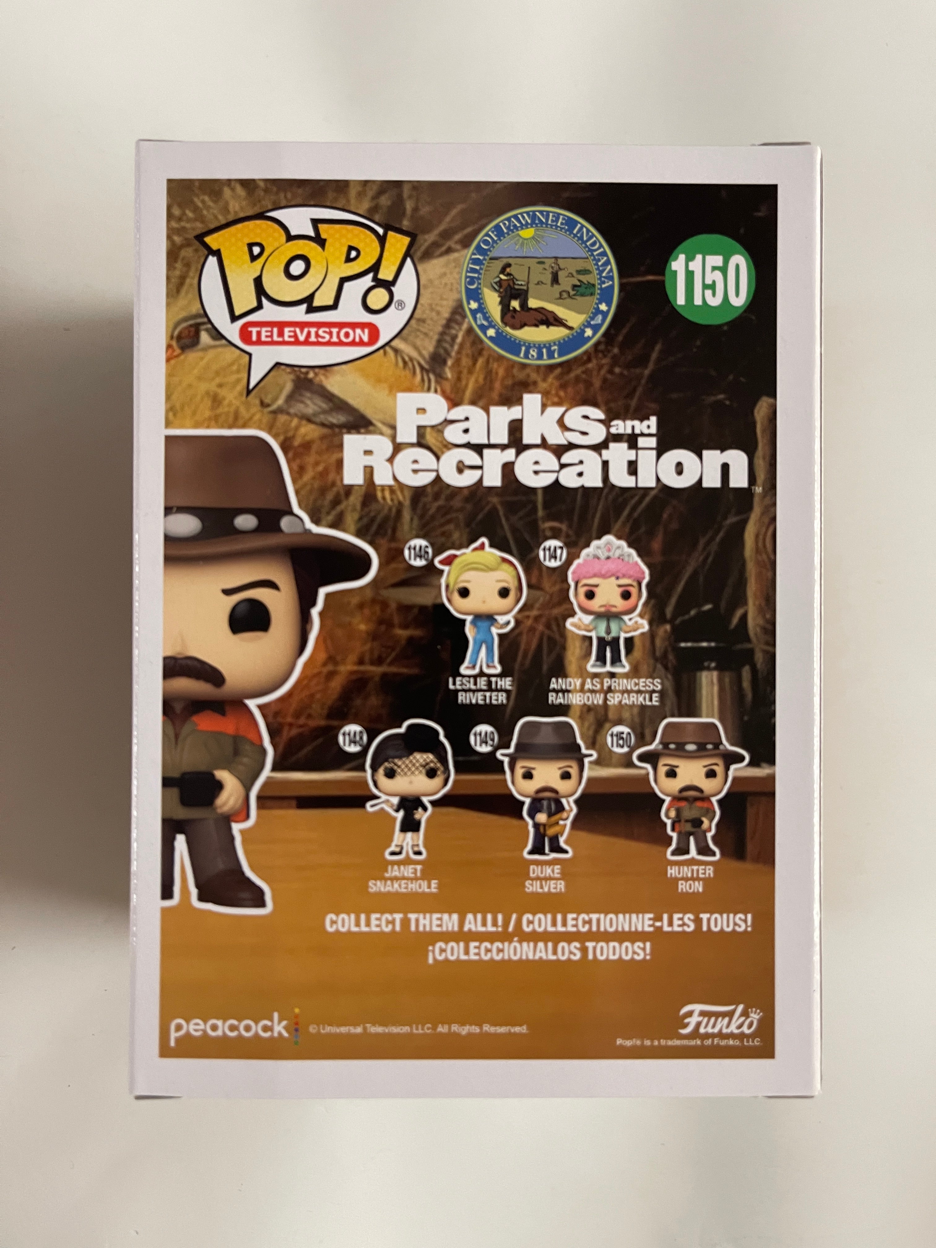 Funko Pop! Television Hunter Ron Swanson W/ Hat #1150 Parks And Recreation 2021