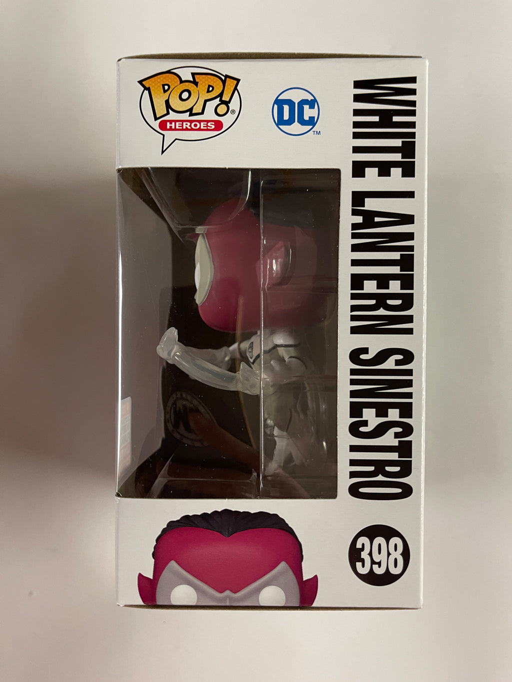 Funko Pop! DC Heroes White Lantern Sinestro #398 SDCC 2021 Funkon Exclusive