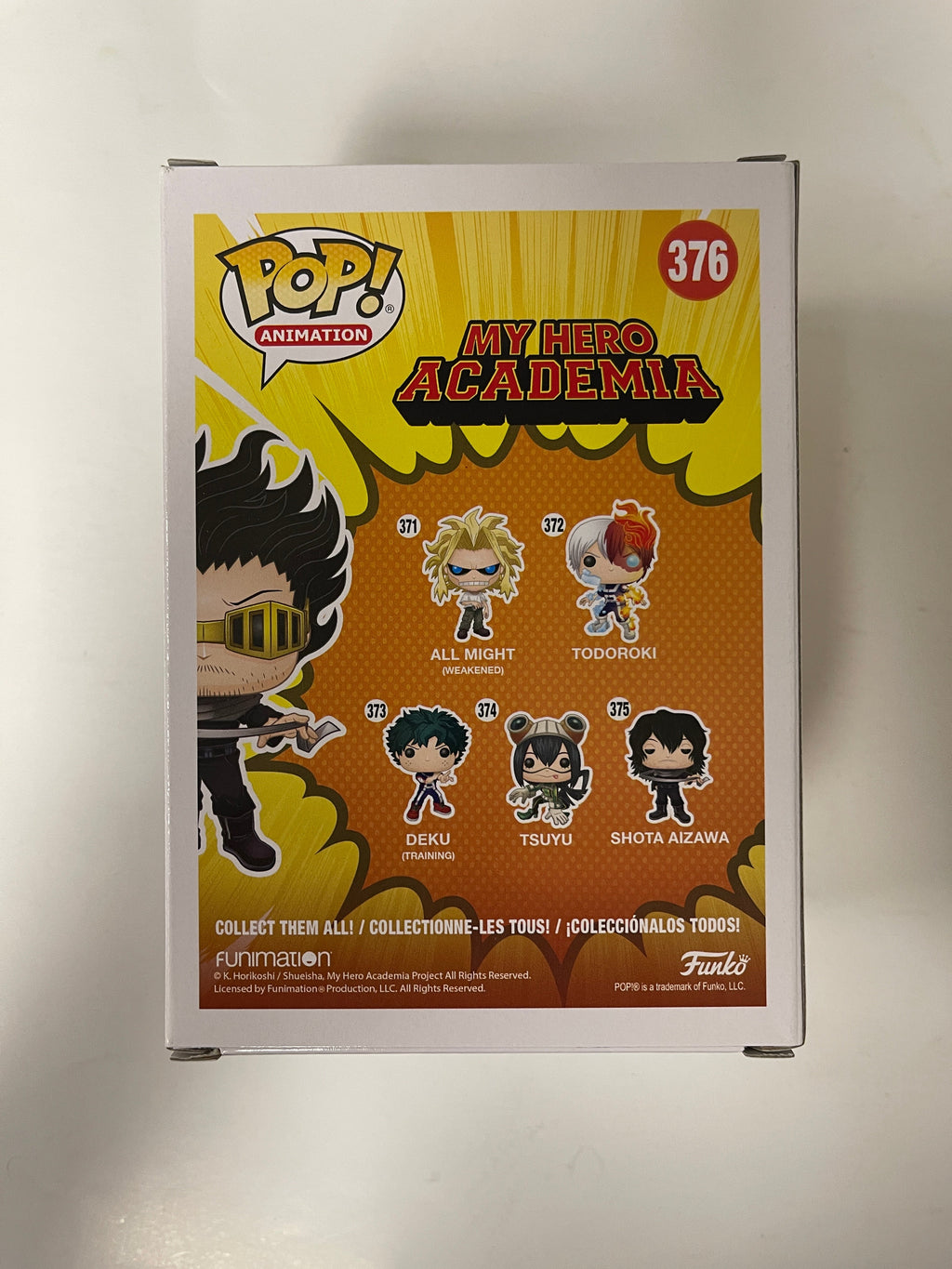 Funko Pop! Shota Aizawa (Hero Costume) #376 My Hero Academia MHA 2018 Eraser Head HT Exclusive