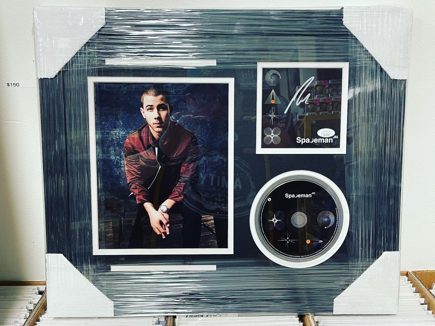 Nick Jonas Signed & Custom Framed Spaceman CD Insert With JSA COA