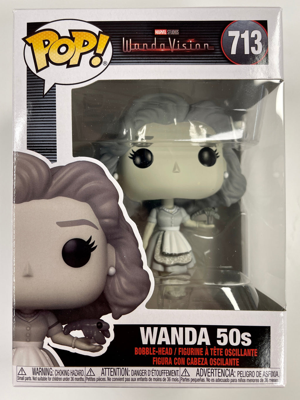 Funko Pop! Marvel 50’s Black & White (B&W) Wanda #713 WandaVision 2021 Disney +