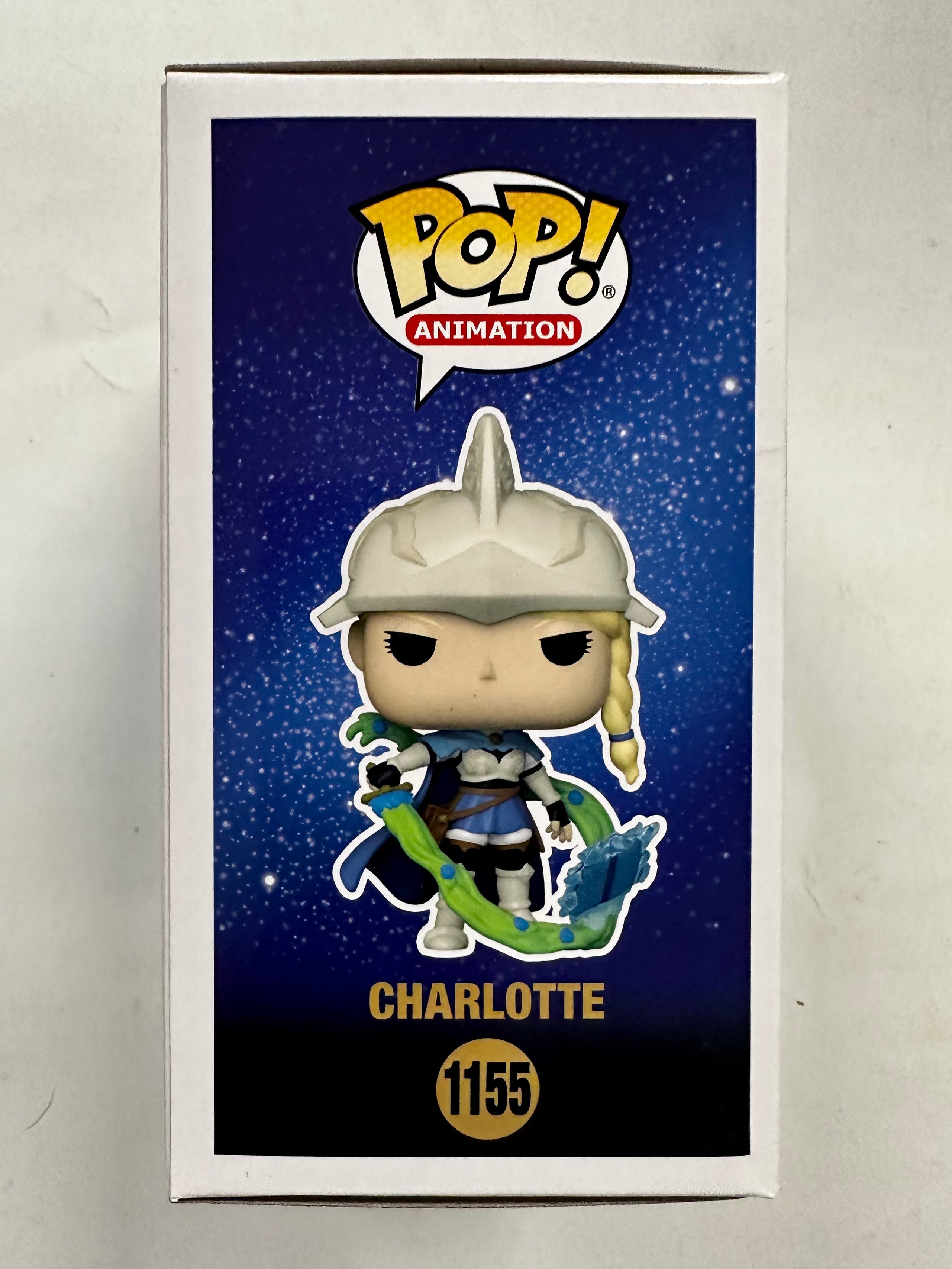 Colleen Clinkenbeard Signed Black Clover Charlotte Funko Pop! #1155 Glow Exclusive With JSA COA