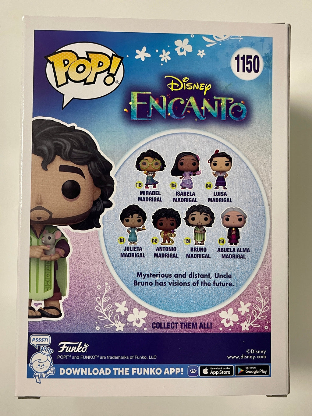Funko Pop! Disney Bruno Madrigal #1150 Pixar Encanto We Don’t Talk About 2021