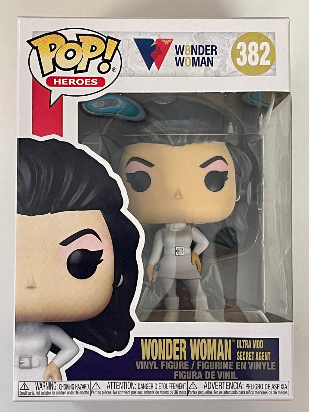 Funko Pop! DC Heroes Wonder Woman (Ultra Mod Super Agent) #382 WW 80th Anniversary