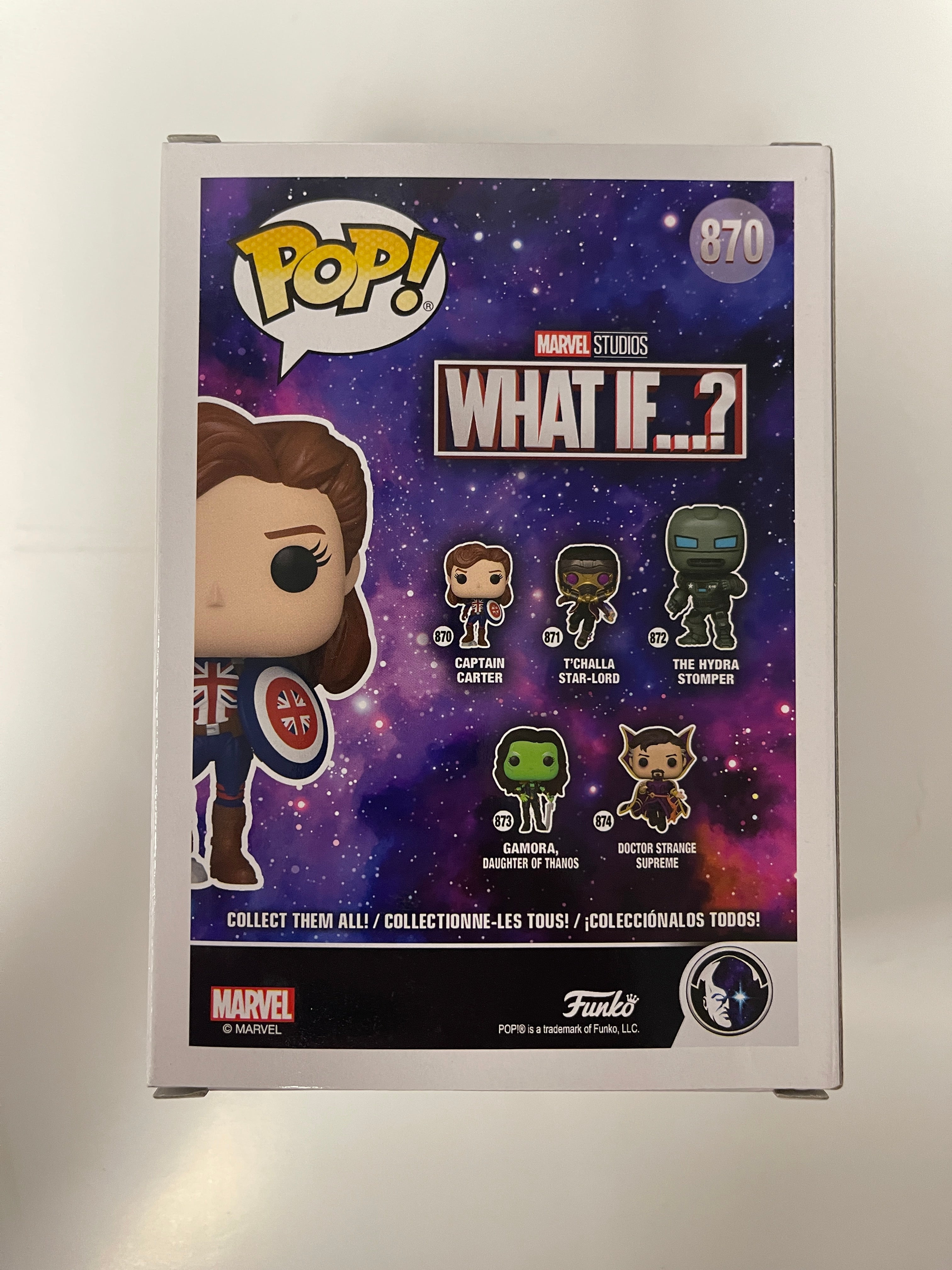 Funko Pop! Marvel Captain (Britain) Carter #870 What If? Disney+