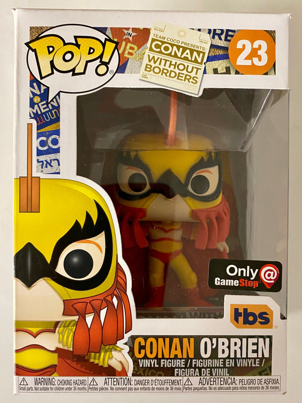 Funko Pop! Television Luchador Conan O'Brien #23 Gamestop 2019 Vaulted Exclusive