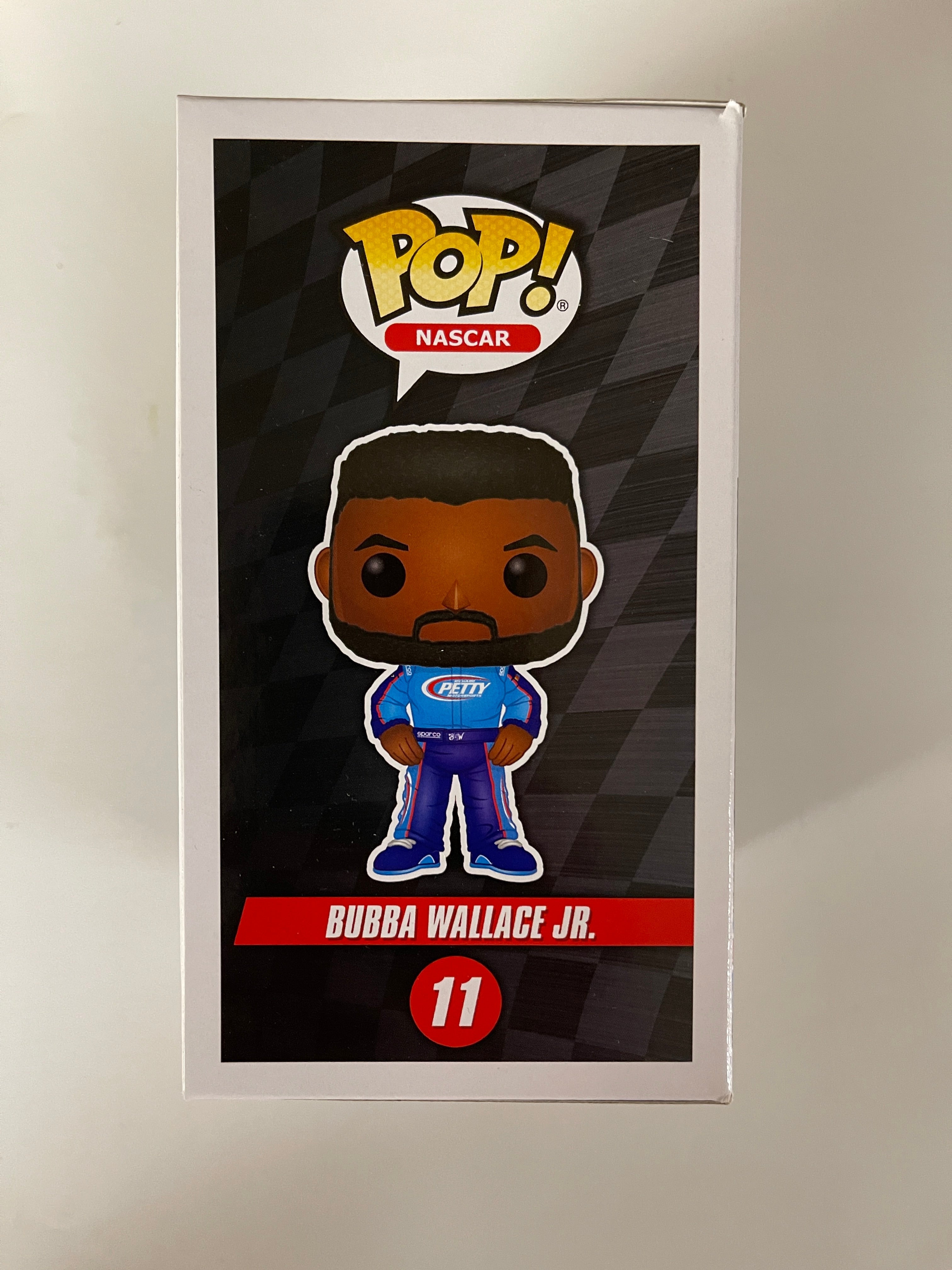 Funko Pop! Vinyl NASCAR Driver Bubba Wallace Jr. #11 With JSA COA Petty Racing Box Damage